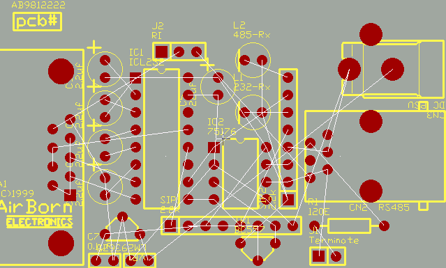 Reorganised PCB layout