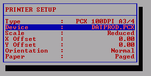 SchPlot setup screen